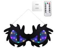 DONGKER Luci Lampeggianti per Halloween con Occhi Spettrali, Luce Decorazioni di Halloween in Legno da 21'', 8 modalità di Colore e Telecomando, Occhi Spaventosi per Finestre, Alberi, Decorazioni