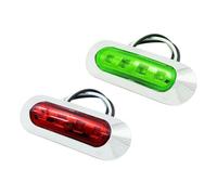 DONGKER Luci Navigazione per Barche, 2 Pezzi 12V/24V Luce a LED Cortesia per Barca a Vela Impermeabili, Lampada di Segnalazione Poppa per Pontone Imbarcazioni Yacht Nave Kayak
