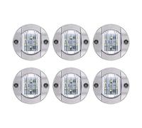 DONGKER Luci Navigazione per Barche Rotonda, 6 Pezzi DC 12V 6W Luce a LED Segnalazione per Imbarcazioni Impermeabile Lampada Posizione Laterale per Pontone Barca Yacht Nave Kayak