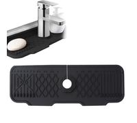 DONGKER Paraspruzzi per Lavello da Cucina, Tappetino per Rubinetto in Silicone Inclinato Dietro il Rubinetto per Gadget Accessori per Lavello del Bagno della Cucina