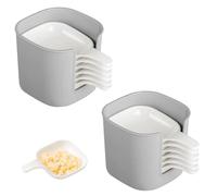 DONGKER Set di 2 Piatti e Supporti per Salse, 12 Pezzi Mini Ciotole con Manico per Condimento per Insalata, Contenitori per Condimenti, per Ketchup, Soia, Barbecue e Cene per Feste