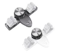 DONGKER Supporto per Scopa e Mocio, 2 Pezzi Porta Scope Parete, Portascope da Muro Appendibile, Senza Trapano con Ventosa, per Bagno Ufficio Cucina Armadio Garage