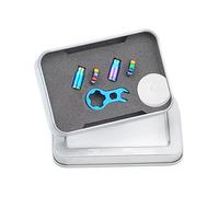 DONGKER Tappi per Valvola Presta per Bicicletta,Kit Tappo per Valvole per Bici in Lega di Titanio con Dado Valvola e Una Chiave Inglese per MTB BMX