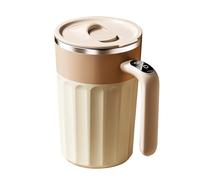DONGKER Tazze Miscelazione Automatico, 450ML Tazza Automescolante Magnetica in Acciaio Inossidabile con Coperchio Scorrevole e Display Intelligente per Caffè, Latte, Tè, Cioccolata Calda