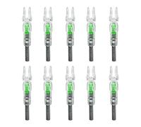 DONGKER Tiro L'Arco Arco Cocca,10 Pezzi Cocche Illuminata Automaticamente per Aste di Frecce da 6.2 mm di Diametro per Caccia Tiro