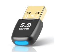 Dongle Bluetooth 5.4 USB per PC - Adattatore Low Latency Plug & Play, Compatibile con Windows 7/8.1/10/11, Ideale per Desktop, Laptop, Mouse, Tastiera e Auricolari