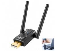 Dongle Bluetooth PC, adattatore Bluetooth USB 5.4 USB, PC, 150 m, lungo raggio con antenna girevole, Cle per computer Windows 11 10 8.1 7, compatibile con cuffie, mouse, tastiera, plug and play