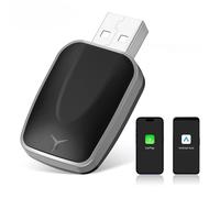Dongle cablato a wireless Carplay e Android Auto 2 in 1 Adattatore USB Plug and Play Aggiornamento OTA per auto Android CarPlay cablate Black