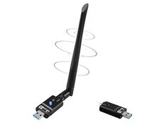 Dongle WiFi 1300Mbps, adattatore WiFi con trasmettitore Bluetooth 5.0 ricevitore 802.11 AC Dual Band 5GHz/2.4GHz veloce USB 3.0 ad alto guadagno antenna adattatore wireless supporta Windows Mac Linux