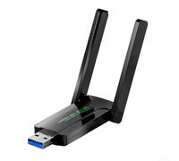 Dongle WiFi USB senza driver dual-band da 1300 Mbps, con doppie antenne regolabili per un segnale forte Connessione rapida Gaming HD Video Streaming