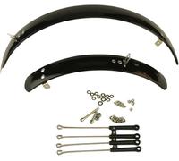 DONGLING Parafango Bici Parafanghi Bici 2 Pezzi Parafango A Installazione Rapida Semplice for Biciclette da 20 Pollici È Inoltre Freno A V in Nero(20 inch vshape Black)