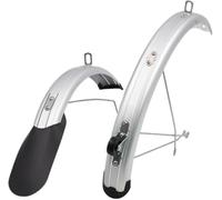 DONGLING Parafango Bici Set Parafango Bici, for Accessori for Parti di Protezioni for Fango for Bicicletta con Supporto Ruota(1 Set Silver)