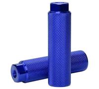 DONGLING Poggiapiedi Bici 1 Paio Pioli Bici in Lega di Alluminio Anti Skid Piede for BMX Bike Fit 3/8 Pollici Assi 100x28MM Pedane Accessori for Biciclette Peg Bici(Blue)