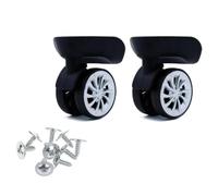 DONGLING Ruote Trolley Ricambio Ruote for Valigia Da Viaggio 2 Paia A09 A57 for Trolley Nessun Rumore Girevole A Sinistra E A Destra Parti Di Ricambio Silenziose Fai-da-te(White)
