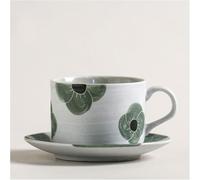 DONGLING Tazza da caffè modello dipinto a mano modello in ceramica tazza e piattino set tazza da caffè retrò tè pomeridiano domestico in stile semplice giapponese