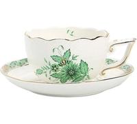 DONGLING Tazze da caffè Tazze da caffè di alta qualità Set di squisite tazze e piattini da tè pomeridiano Set da tè pomeridiano britannico in ceramica europea retrò con bordo dorato Tazza da tè