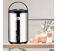DONGSHUAI Urna per Catering, Distributore di Acqua Calda Isolato in Acciaio Inossidabile con Rubinetto - Barile per tè al Latte da 6L/8L/10L/12L/16L/20L per Bevande,12L