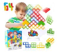 DONGTATA 64 PZ Tetra Tower Balance Gioco Notte Tetris Tower Balance Building Toy Bilanciamento Stacking Toys Montessori Toy MIGLIORE REGALO Giochi da tavolo per 2 Giocatori Night Light (STYLE-4)