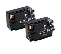 DONGXINGCUNZG Cartuccia d'inchiostro compatibile 932 933XL compatibile for stampante Officejet 6100 6600 6700 7110 7610 7612 7510 7512(2 PCS 932XL-BK)