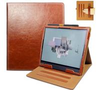 DONGZHU Custodia per Boox Note Air 3C / Note Air 2 / Air 2 Plus Tablet - Custodia in pelle PU con supporto per la penna e funzione di risveglio automatico dal sonno (marrone)