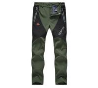donhobo Pantaloni da donna foderati in pile, antivento, caldi, spessi, impermeabili, per attività all'aria aperta, funzionali, verde, M