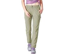donhobo Pantaloni da trekking da donna, ad asciugatura rapida, ultra leggeri, resistenti all'usura, protezione UV, traspiranti, da trekking, funzionali, verde, XXXL