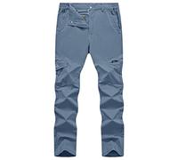 donhobo Pantaloni da uomo, leggeri, traspiranti, impermeabili, ad asciugatura rapida, resistenti all'usura, con tasche con cerniera