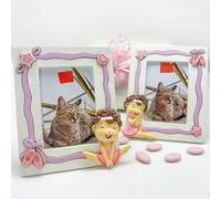 Doni Bomboniere 1 pz. Bomboniere ginnasta Cornice portafoto Femminuccia Regalo Battesimo Bimba Nascita Comunione cresima Ragazza Originali economiche Resina