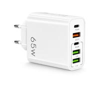 Doni Bomboniere 1 pz Caricatore Rapido USB 65W Caricatore USB Multiplo 5 Porte con PD e QC3.0 Alimentatore USB C Fast Charger per Smartphone e Tablet Ricarica Veloce Universale
