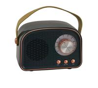 Doni Bomboniere 1 pz Speaker Bluetooth Retro Portatile Altoparlante Wireless Vintage Bluetooth 5.0 Stereo TWS USB TF Card AUX Mini Cassa Audio per Casa Viaggi Feste Regalo (Nero & Rame)