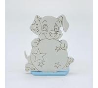 Doni Bomboniere 10 pz. Bomboniera profumatore Battesimo Bambino Comunione Maschietto Nascita Cagnolino Legno Ragazzo Incisione Feste a Tema Gadget Disney 101 Celeste Complete Originali economiche