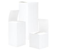 Doni Bomboniere 10 pz Scatole per bomboniere Cartone Pieghevoli Grandi Piccole confezionamento Fai da Te Occasioni Matrimonio Battesimo Comunione cresima Bianche economiche (10 x 10 x 6 cm - Bianca)