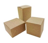 Doni Bomboniere 10 pz Scatole per bomboniere Cartone Pieghevoli Grandi Piccole confezionamento Fai da Te Occasioni Matrimonio Battesimo Comunione cresima Avana economiche (6 x 6 x 6 cm - Avana)