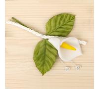 Doni Bomboniere 12pz Decorazione Fiore Calla BOMBONIERA Comunione CRESIMA Ragazzo Ragazza Matrimonio Applicazione Anniversario ADDOBBO Raffinato Economico CONFEZIONAMENTO SEGNAPOSTO Fai da Te