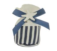 Doni Bomboniere 18 Anni Compleanno 12 pz Sacchettino Bicolore a Righe Bianco e Blu con Applicazione Stella Marina in Gessetto e Fiocco Idee Regalo Complete Originali Economiche