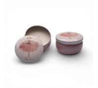 Doni Bomboniere Battesimo 1 pz Candela in Contenitore Latta Prima Comunione con Ballerina Tutu Rosa Idee Regalo Complete Originali Economiche