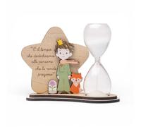Doni Bomboniere Battesimo 1 pz Clessidra con Piccolo Principe E Comunione Stella Frase E' Il Tempo Che Dedichiamo alle Persone Le Rende Preziose Idee Regalo Complete Originali Economiche