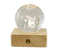 Doni Bomboniere Battesimo 1 pz Lampada LED con Base Quadrata Comunione Sfera Il Piccolo Principe E La Rosa Grande Idee Regalo Complete Originali Economiche