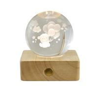 Doni Bomboniere Battesimo 1 pz Lampada LED con Base Quadrata Sfera Orsetto Palloncini Standard Idee Regalo Complete Originali Economiche