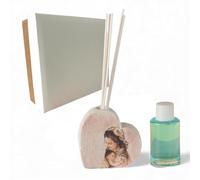 Doni Bomboniere Battesimo 1 pz Profuma Ambiente A Forma di Cuore con Madonna E Bambino Idee Regalo Complete Originali Economiche