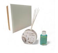 Doni Bomboniere Battesimo 1 pz Profuma Ambienti con Strass E Comunione Cresima Matrimonio Piume Tondo Idee Regalo Complete Originali Economiche