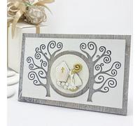 Doni Bomboniere BOMBONIERE CRESIMA Ragazza Idee Originali Pensiero Regalo INVITATI Maschio Simboli SACRI Mitra Pastorale Incisione Legno Albero della Vita Originale Economico Gadget Sacramento
