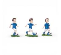 Doni Bomboniere Compleanno 1 pz Statuina Calciatore Squadra Italia Assortito Comunione in Tre Modelli con Pallone Idee Regalo Complete Originali Economiche