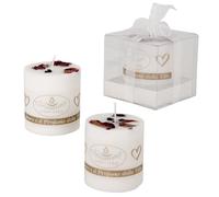 Doni Bomboniere Comunione 1 pz Candela Profumata con Scritta L Cresima Matrimonio Anniversario dei Fiori Idee Regalo Complete Originali Economiche