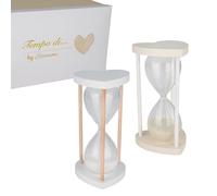 Doni Bomboniere Comunione 1 pz Clessidra Sabbia Bianca con Scritte Cresima Matrimonio Anniversario Compleanno Assortite E' Tempo di Felicità E' Emozioni Termpodi Amicizia La Ãˆ A Doppio Colore
