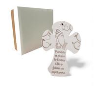 Doni Bomboniere Comunione 1 pz Crocifisso con Mani Giunte Battesimo Sacre Standard Idee Regalo Complete Originali Economiche