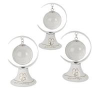 Doni Bomboniere Comunione 1 pz Lampada LED con Base Bianca Cresima Matrimonio Anniversario Promessa Quadrifoglio Color Oro E Frasi Assortite Oggi Giornata Fortunata; Allegra Oggi Felice al