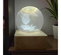 Doni Bomboniere Comunione 1 pz Lampada LED con Base Quadrata Sfera I Simboli della Ostia E Calice Grande Idee Regalo Complete Originali Economiche