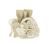 Doni Bomboniere Cresima 12PZ Scatolina Portaconfetti A Forma di Cuore con Simboli Sacri Mitra E Pastorale Vescovo Idee Regalo Complete Originali Economiche