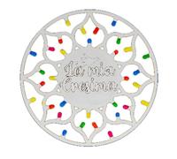 Doni Bomboniere Cresima 6 pz Magneti A Forma di Rosoni Santa La Mia Luminarie Idee Regalo Complete Originali Economiche (B)